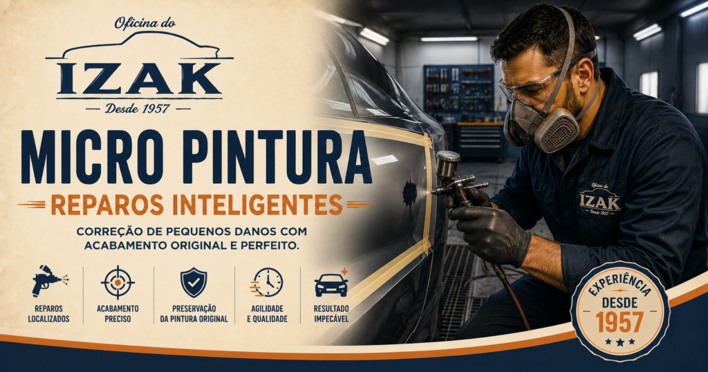 Serviço de micro pintura em niterói na Oficina do Izak em Niterói: reparo de riscos e acabamento original